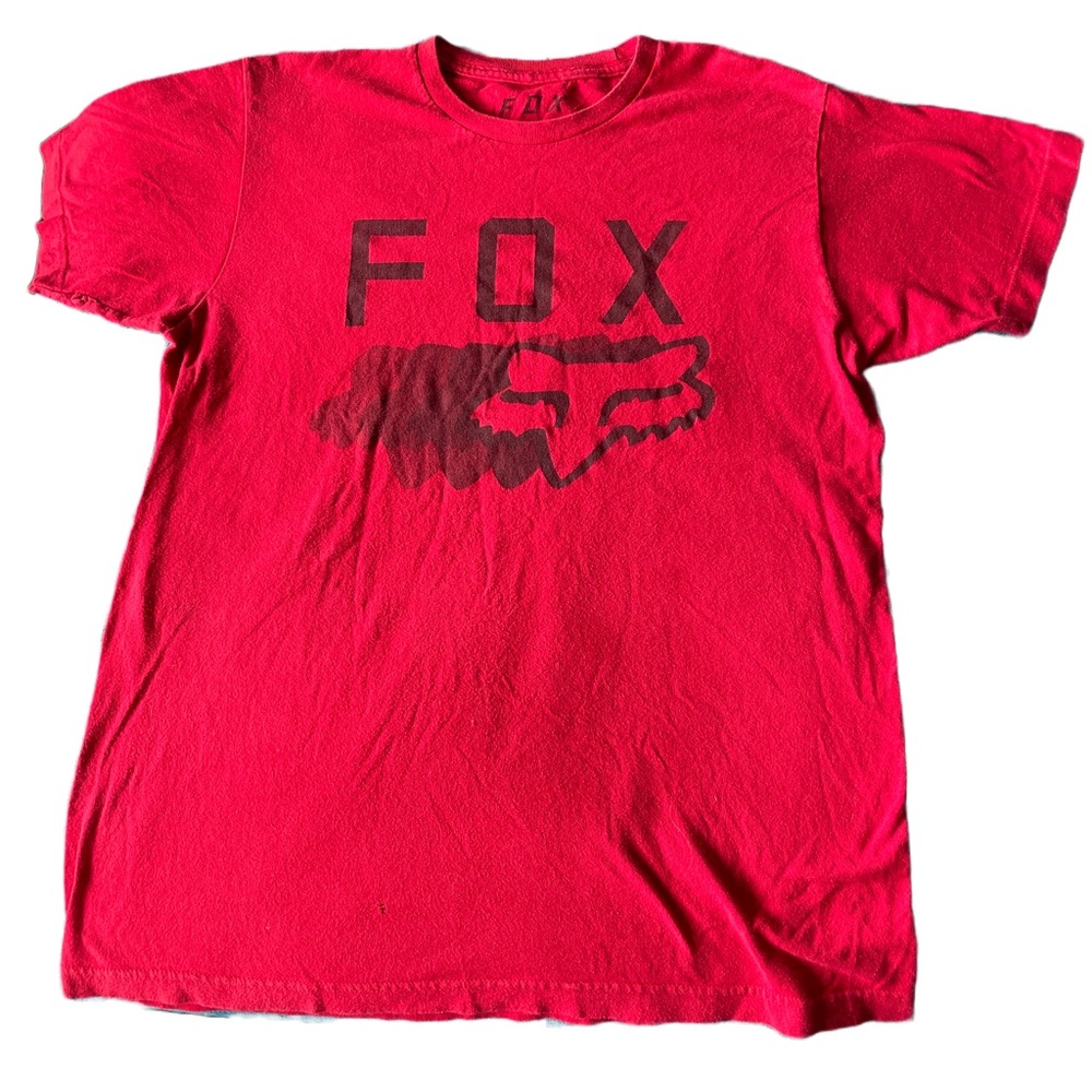 Fox T Shirt Medium Red Adult Size Medium Short Sleeve Shirt Red Fox T Shirt